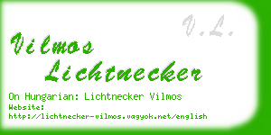vilmos lichtnecker business card